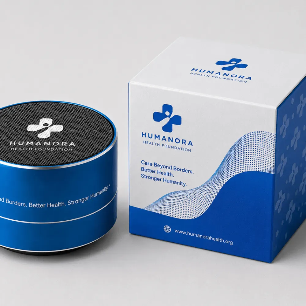 Беспроводная Bluetooth-колонка с логотипом и брендированной коробкой