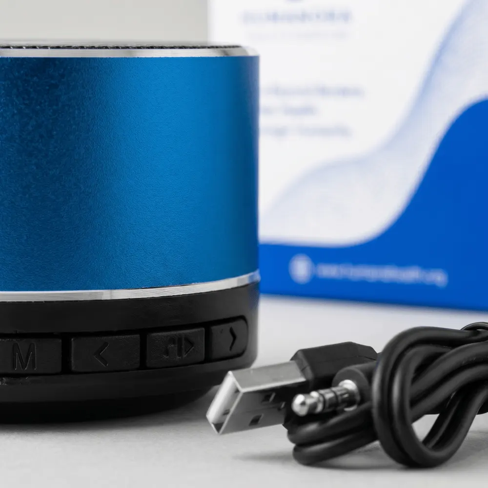 Беспроводная Bluetooth-колонка с логотипом и брендированной коробкой, фотография проекта 8