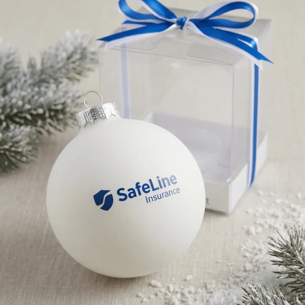 Ёлочный шар SafeLine Insurance в прозрачной упаковке