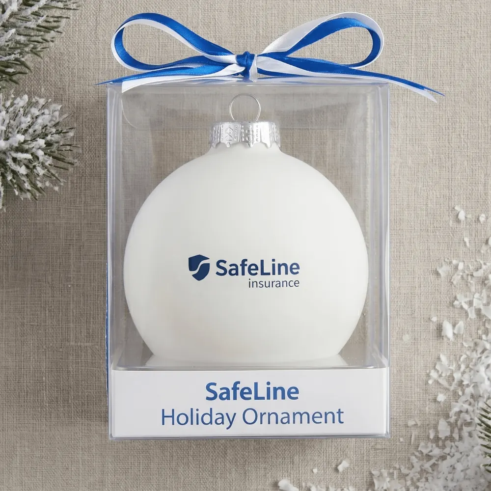 Ёлочный шар SafeLine Insurance в прозрачной упаковке, фотография проекта 8