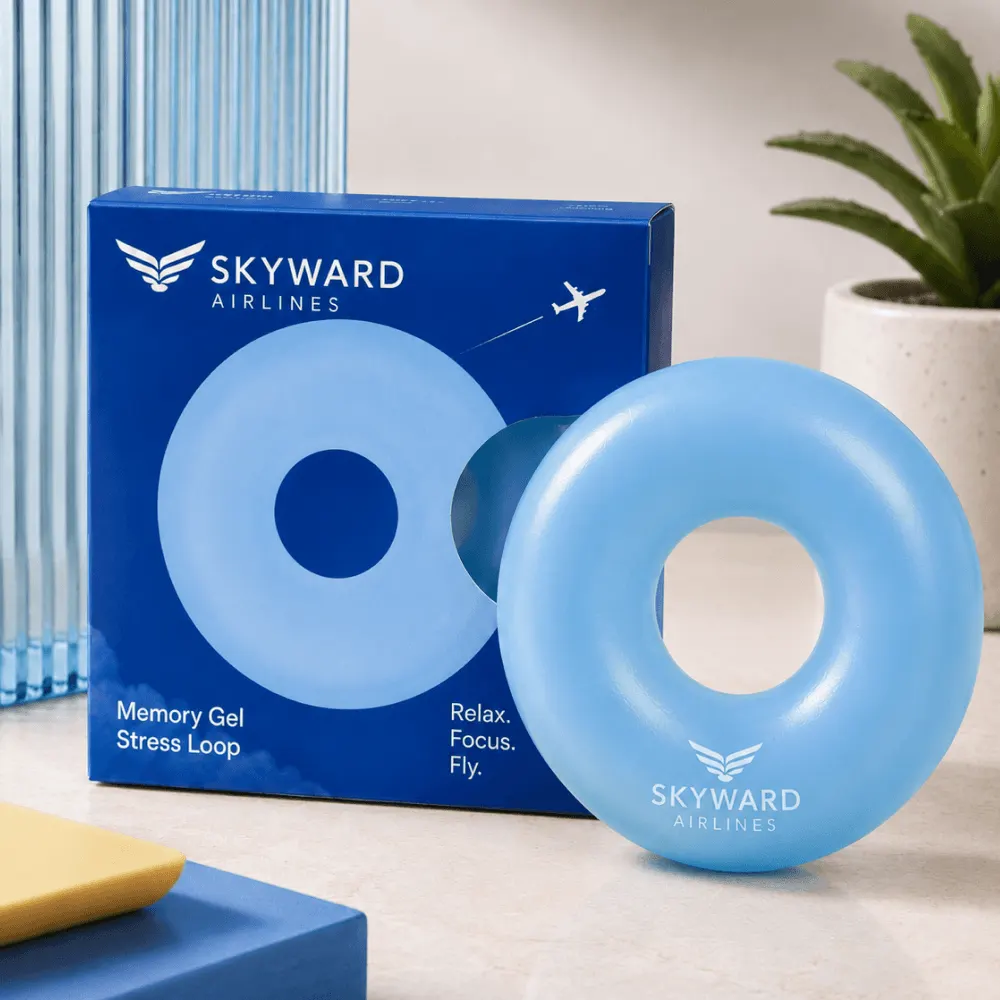 Гелевый антистресс для Skyward Airlines с фирменной упаковкой