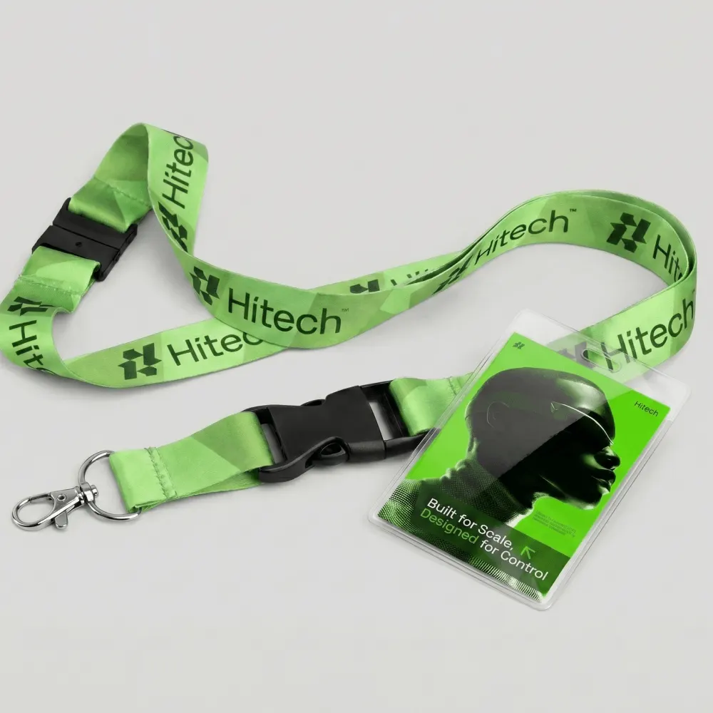Ленты для бейджей с печатью логотипа Hitech на заказ