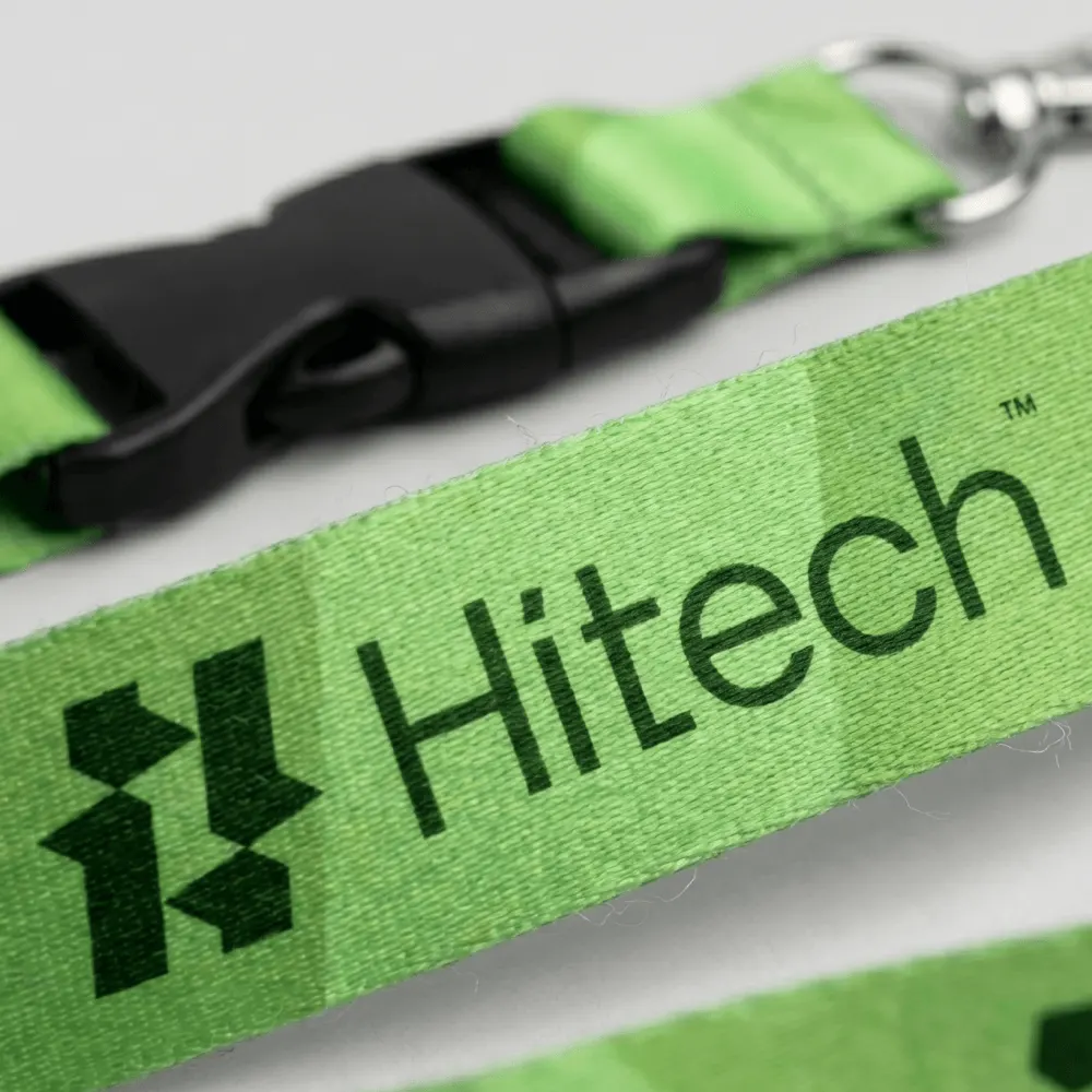 Ленты для бейджей с печатью логотипа Hitech на заказ, фотография проекта 5