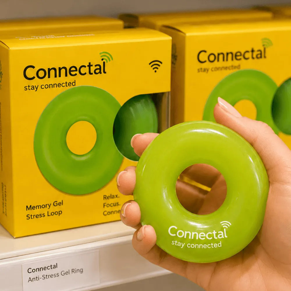 Гелевые антистрессы Connectal с логотипом, фотография проекта 5