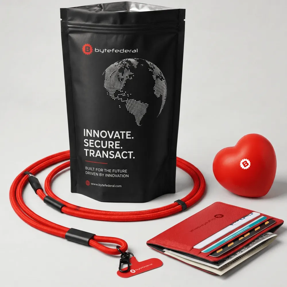Swag pack для финтех-бренда ByteFederal