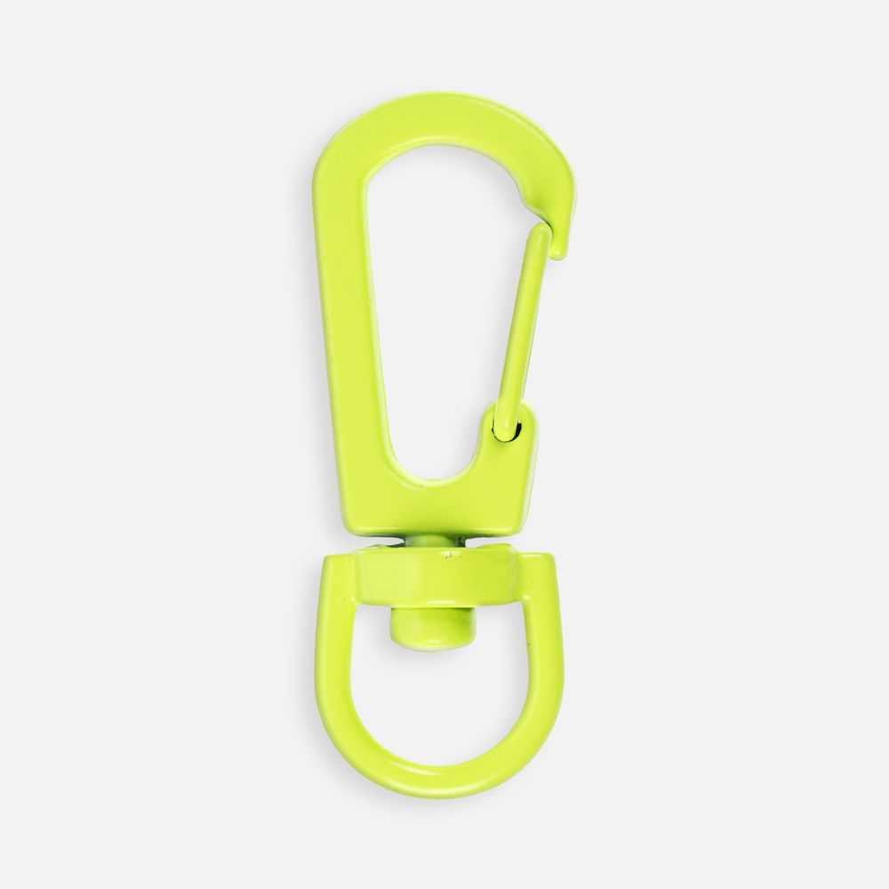 Застежка-карабин Snap Hook, S, желтый неон — шнурки и крепления с логотипом