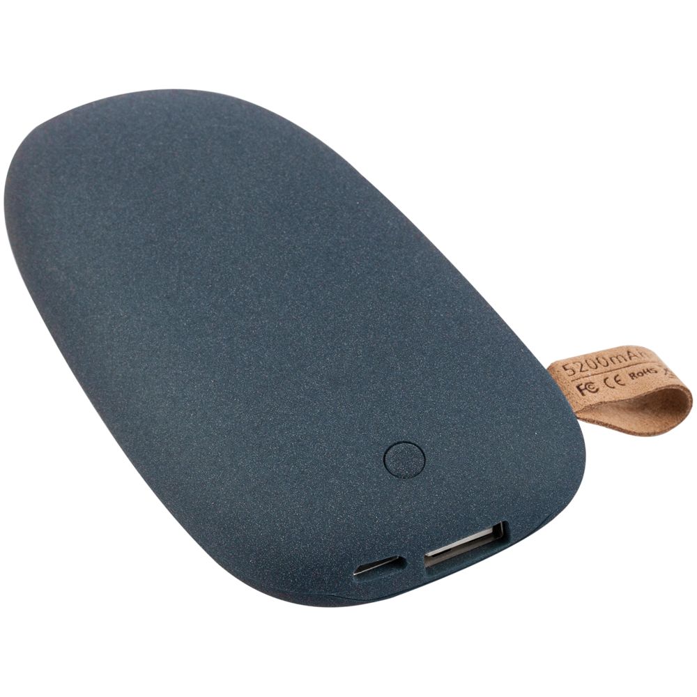 Внешний аккумулятор Pebble 5200, серо-синий, синий