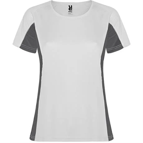 Спортивная футболка SHANGHAI WOMAN женская, КРАСНЫЙ/ТЕМНЫЙ ГРАФИТ 2XL, Белый/Темный графит