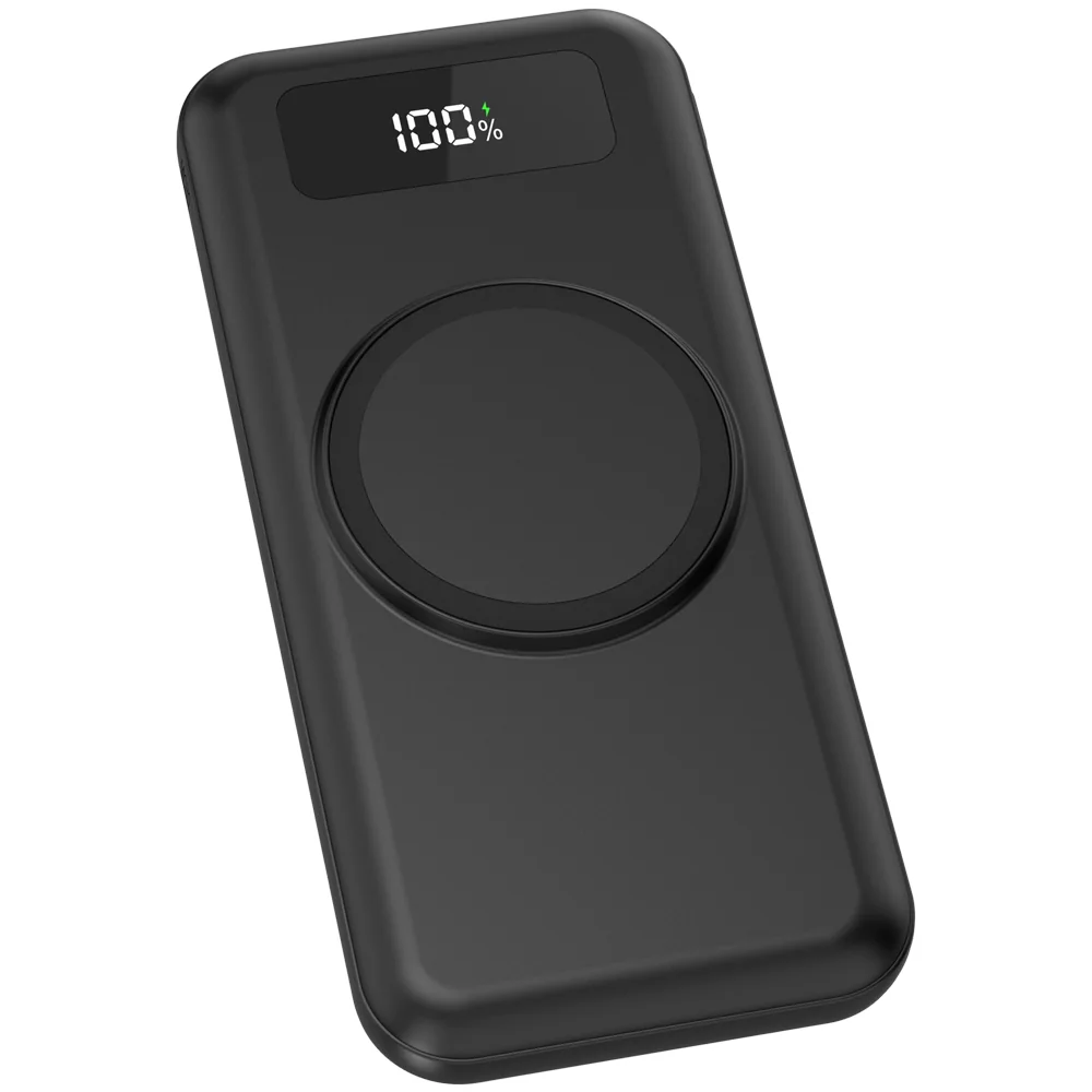Внешний аккумулятор Authority с беспроводной зарядкой (5W), 10000 mAh, чёрный, Черный