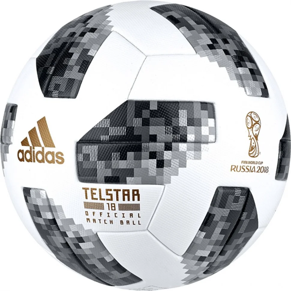 Официальный игровой мяч 2018 FiFa World Cup Russia, Белый/ черный