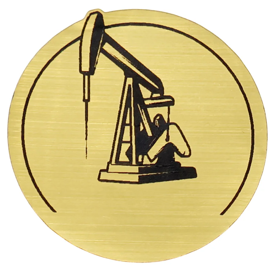 Шильд-наклейка нефть, золото, Золотой