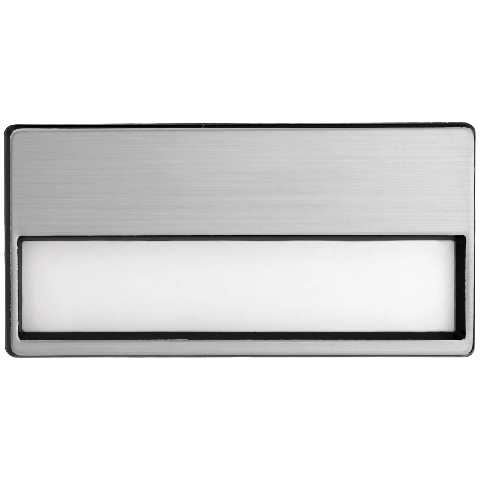 Бейдж Me Silver, Серебристый с чёрным