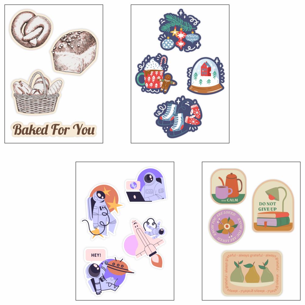 Объемные наклейки под смолой Sticker Pack на заказ, без уточнения