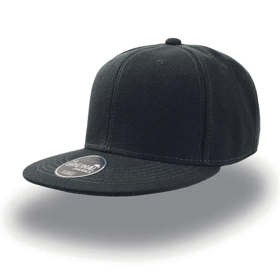 Бейсболка SNAP BACK 400, 6 клиньев, пластиковая застежка, черный