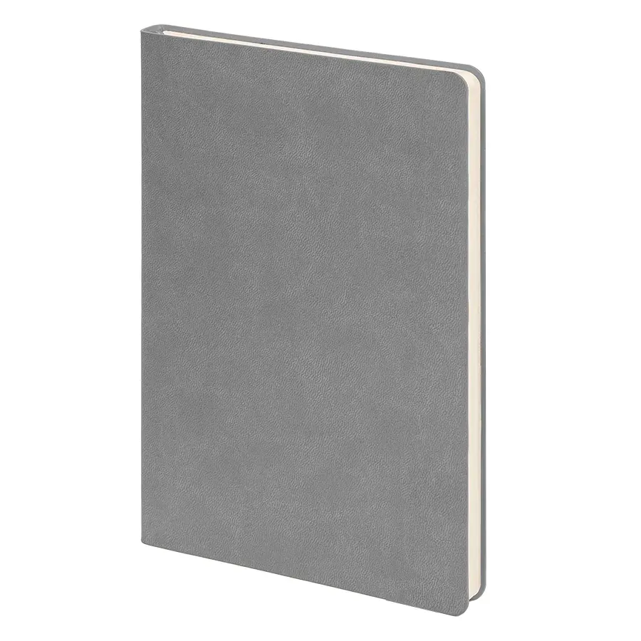 Бизнес-блокнот "Funky" А5, с цветным форзацем, мягкая обложка, в линейку, серый, оранжевый