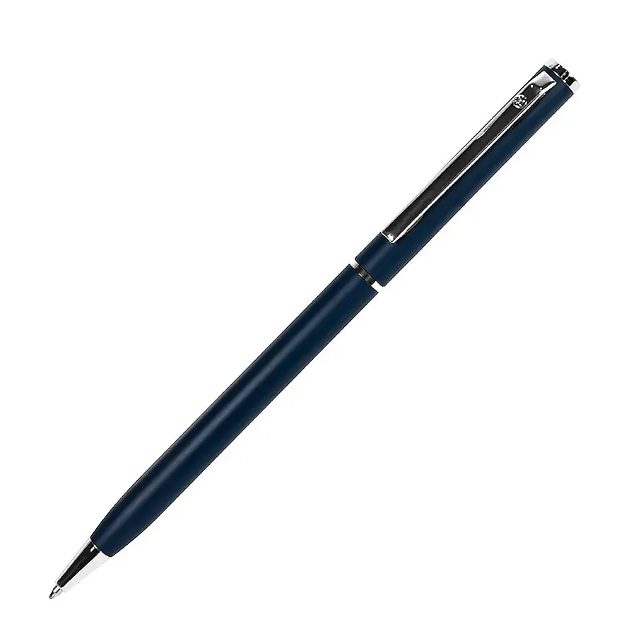 Ручка шариковая SLIM — арт. 1100/01, темно-синий, серебристый
