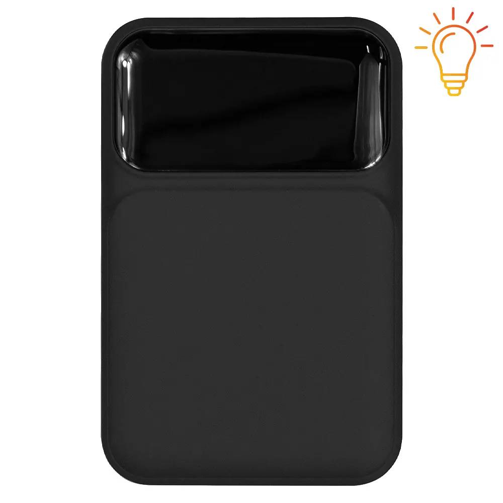 Внешний аккумулятор (powerbank) «Lumen», софт тач, 10 000 mAH, с тремя зарядными шнурами, 22,5W super fast charge, Power Delivery (PD) 20W (dfnn), QC3.0, черный, черный