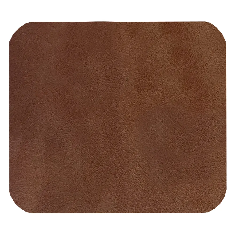 Шеврон Rectangle Smooth Leather размер 40*35 мм, черный, со скругленными углами, коричневый