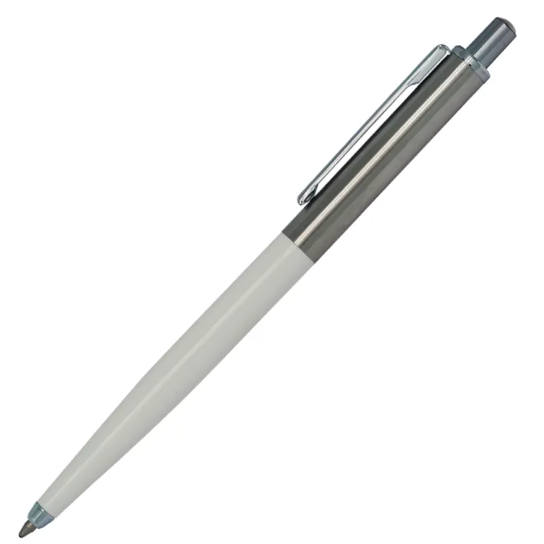 Ручка шариковая, металлическая/пластиковая, белая/серебристая, Best Point Metal Requis, белый / серебро