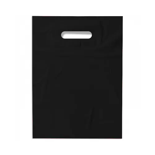 Пакет ПВД 30*40+3, 80 мкм, чёрный, pantone Black, color_304080-BK