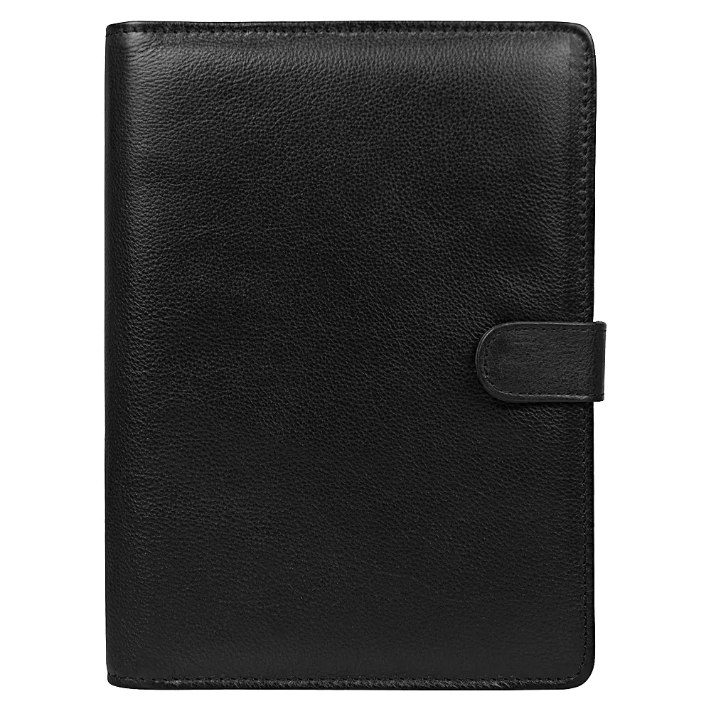 Ежедневник в суперобложке Country Leather Sky A5+ из нат. кожи, черный, недатированный, с магнитным клапаном, с блокнотом в подарочной коробке, черный