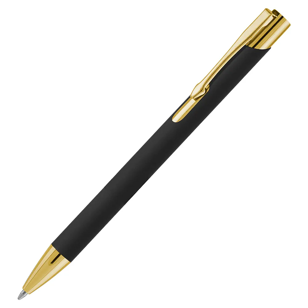 Ручка шариковая, Legend Soft Touch Mirror Gold Requis, белая/золотистая, черный / золотистый