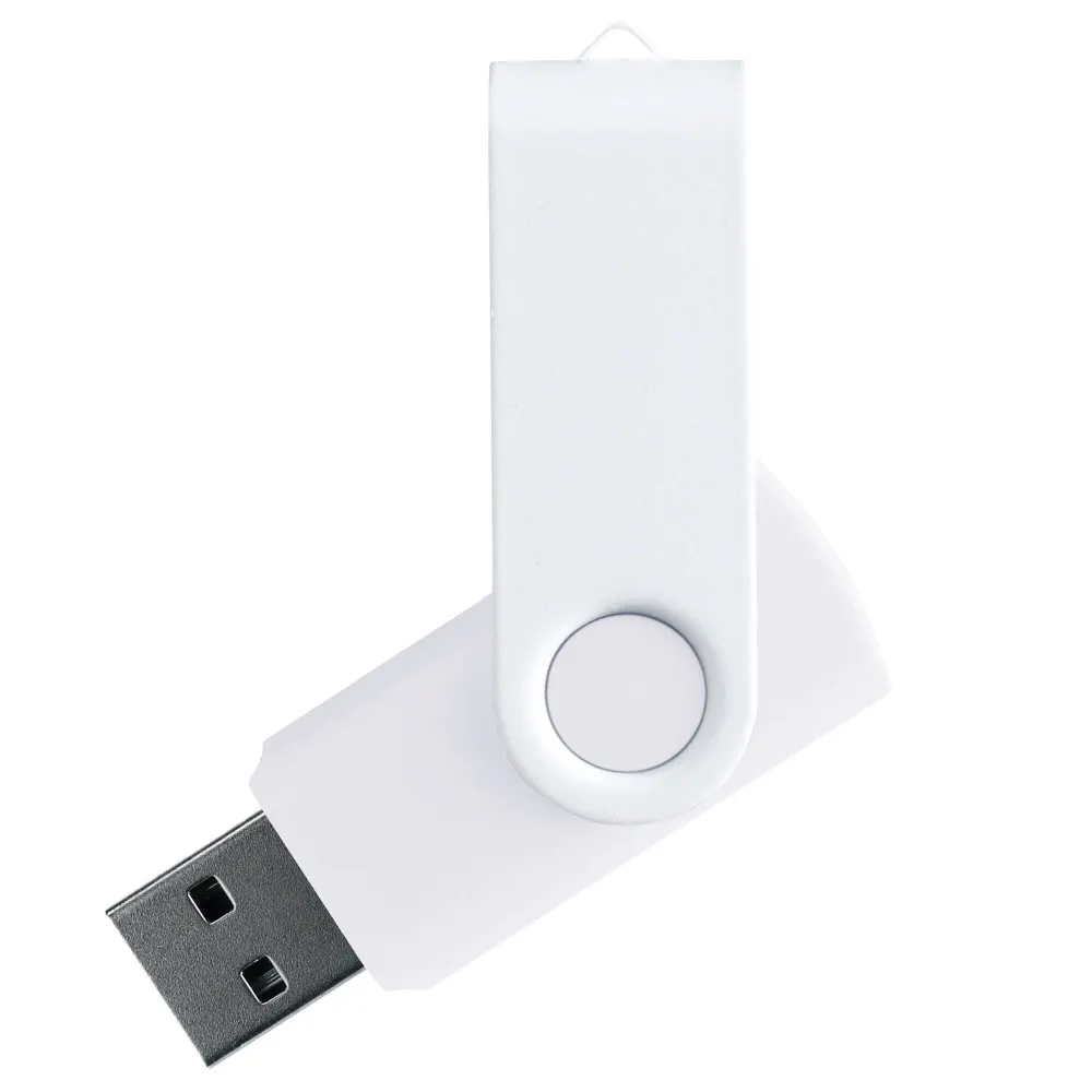 Флеш накопитель USB 2.0 Twister Assembly 16GB, пластик Софт Тач/металл, синий/синий, белый