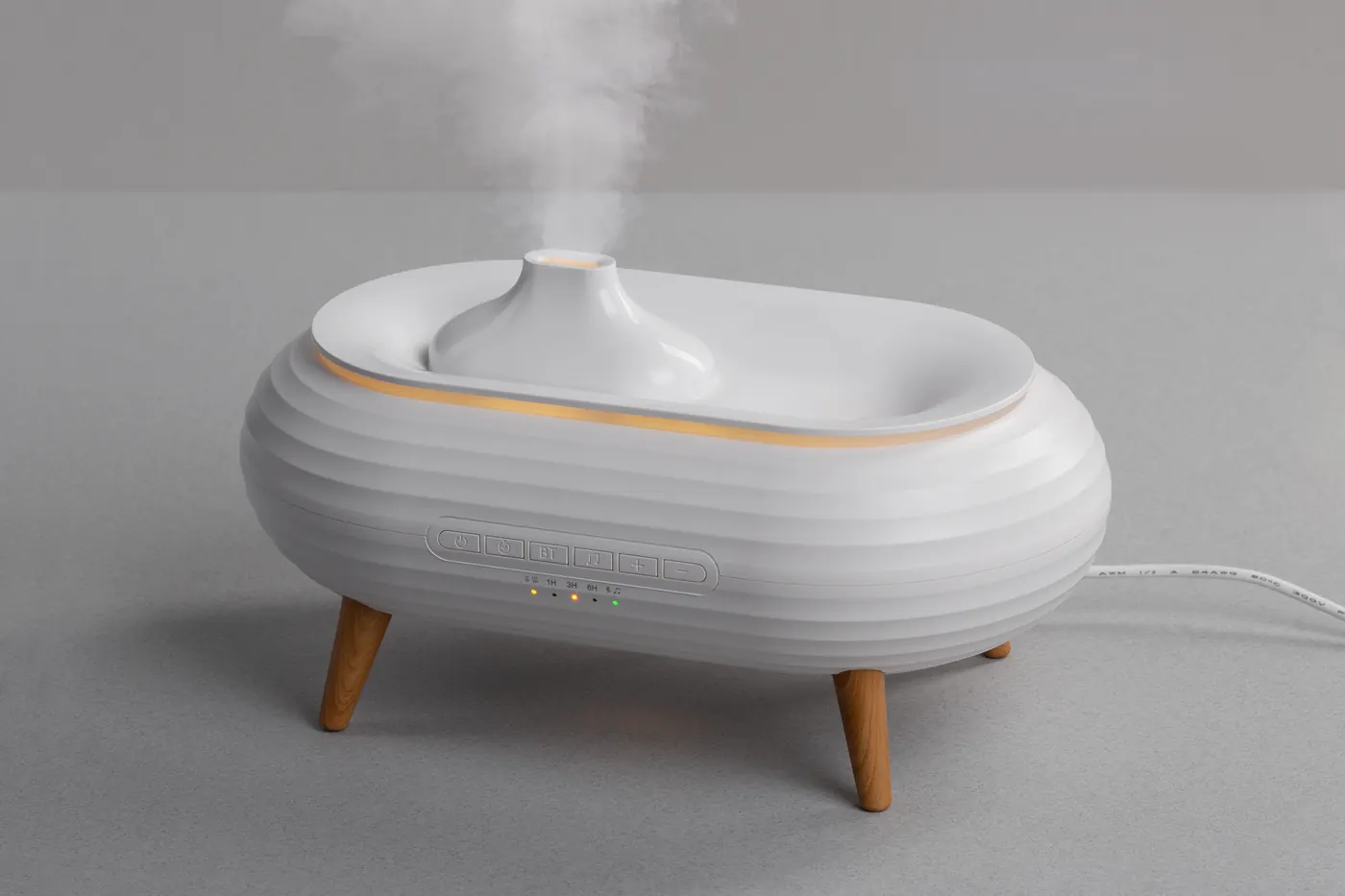 Увлажнитель воздуха "Smart Air" с bluetooth-колонкой, мелодиями и релаксирующими шумами, с подсветкой и ароматизатором — наборы с электроникой с логотипом