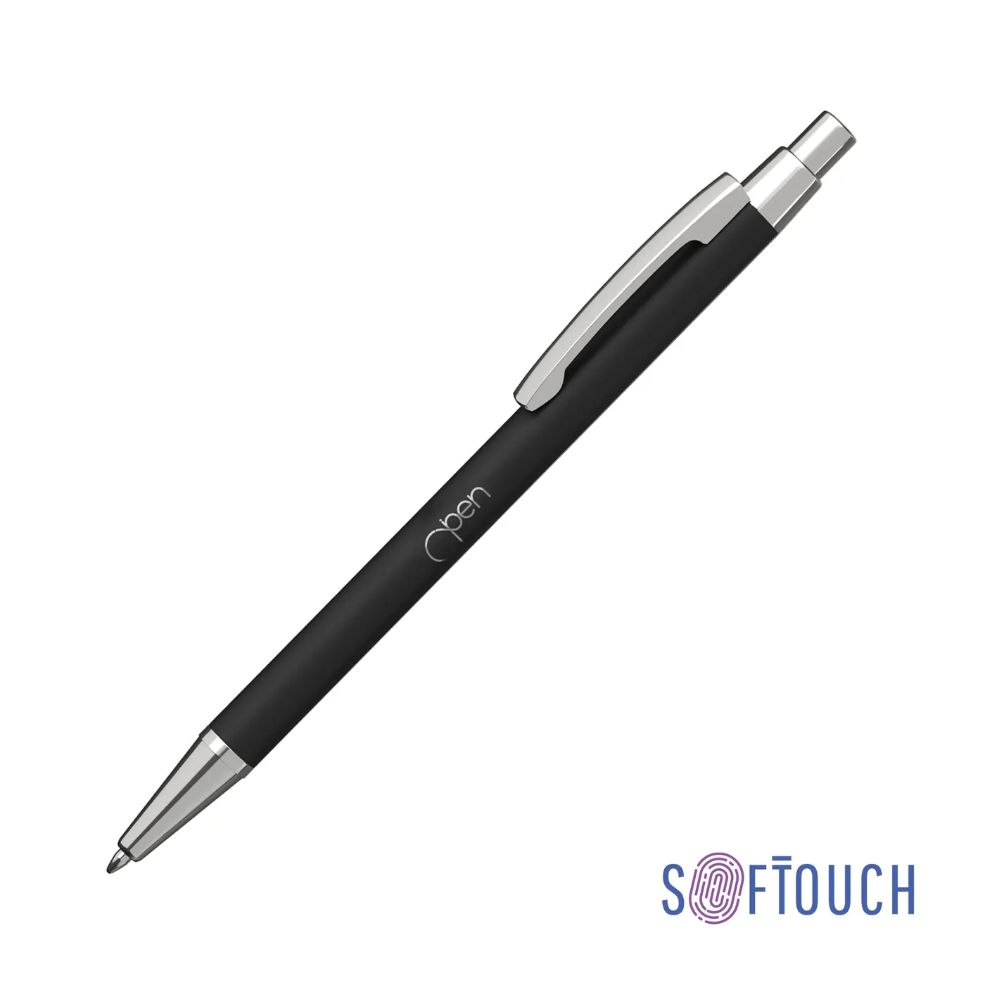 Ручка шариковая "Ray", покрытие soft touch — арт. 7415-3S, черный