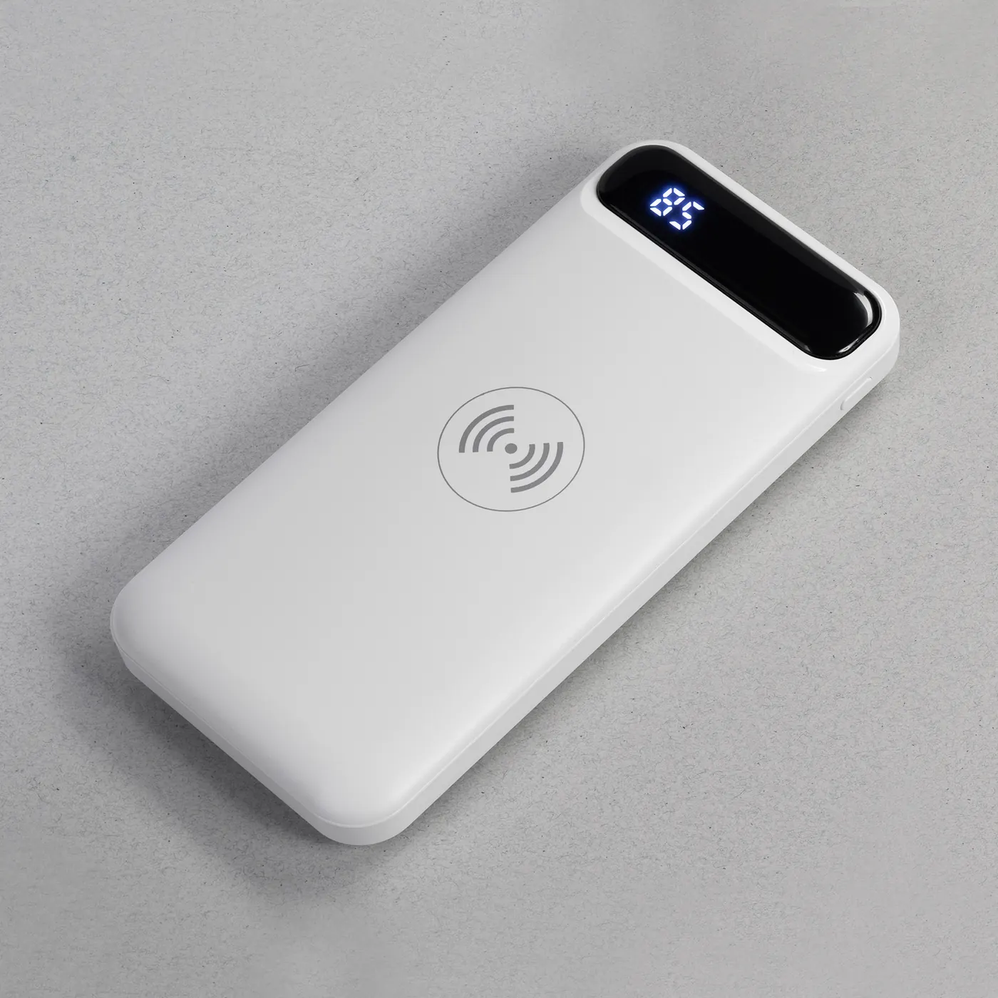 Беспроводное зарядное устройство "Quantum", 10000 mAh с цифровым индикатором заряда — зарядные устройства с логотипом