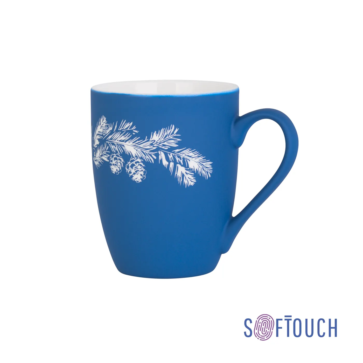 Кружка "Trend" с гравировкой по окружности, покрытие soft touch — арт. 2130-21_GR, синий