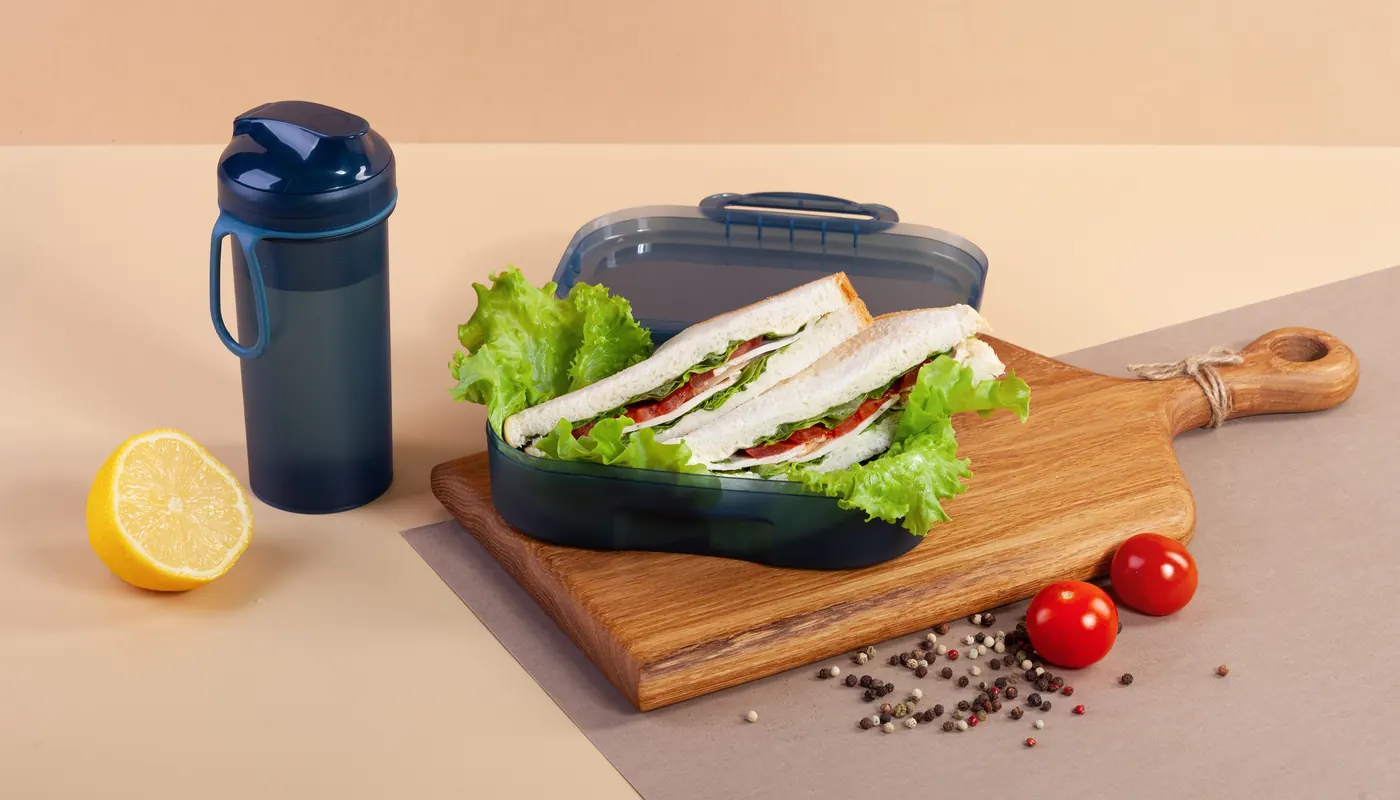 Набор "Eat&Drink box": бутылка, ланч-бокс — арт. 2693-2, синий