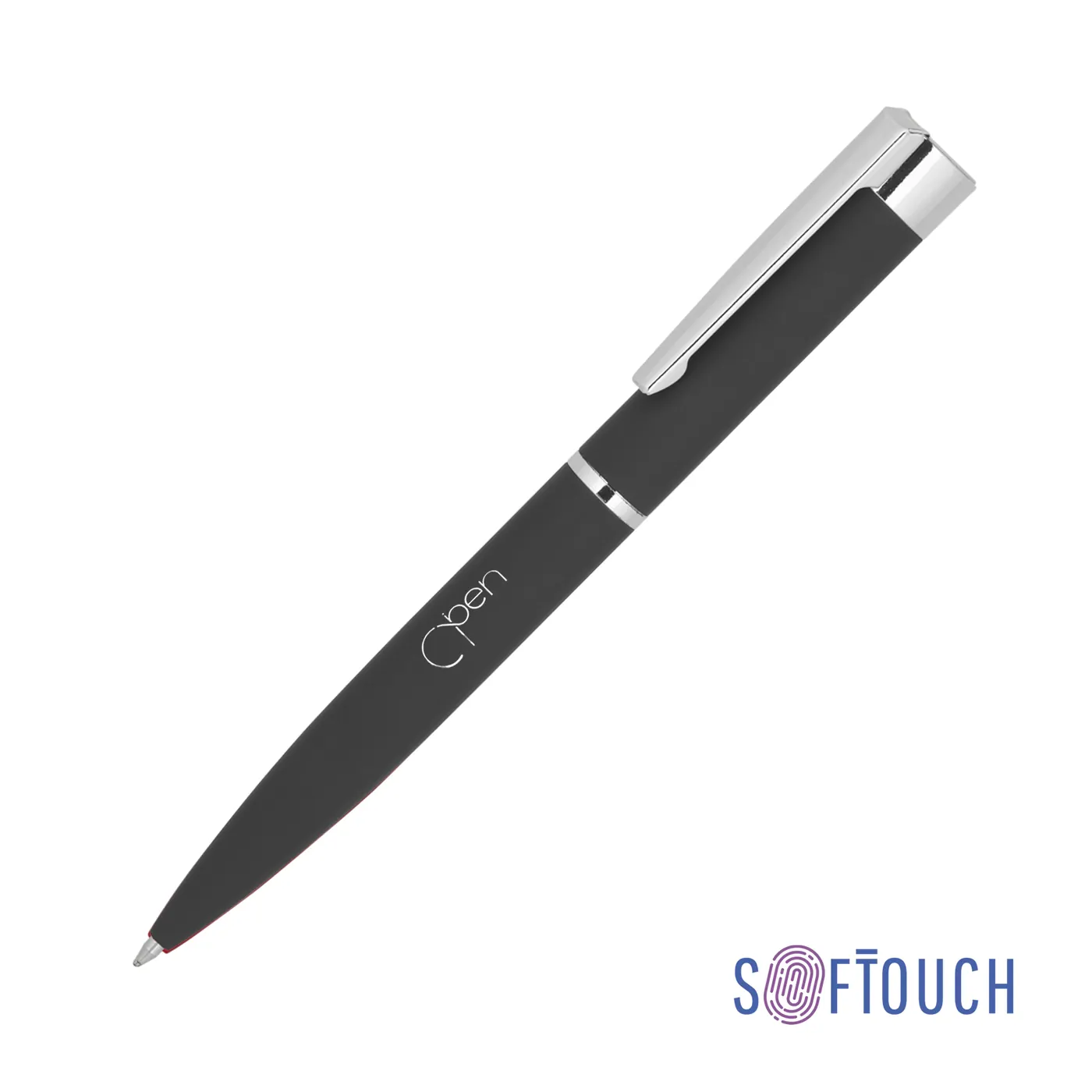 Ручка шариковая "Alice", покрытие soft touch — арт. 7418-3S, черный