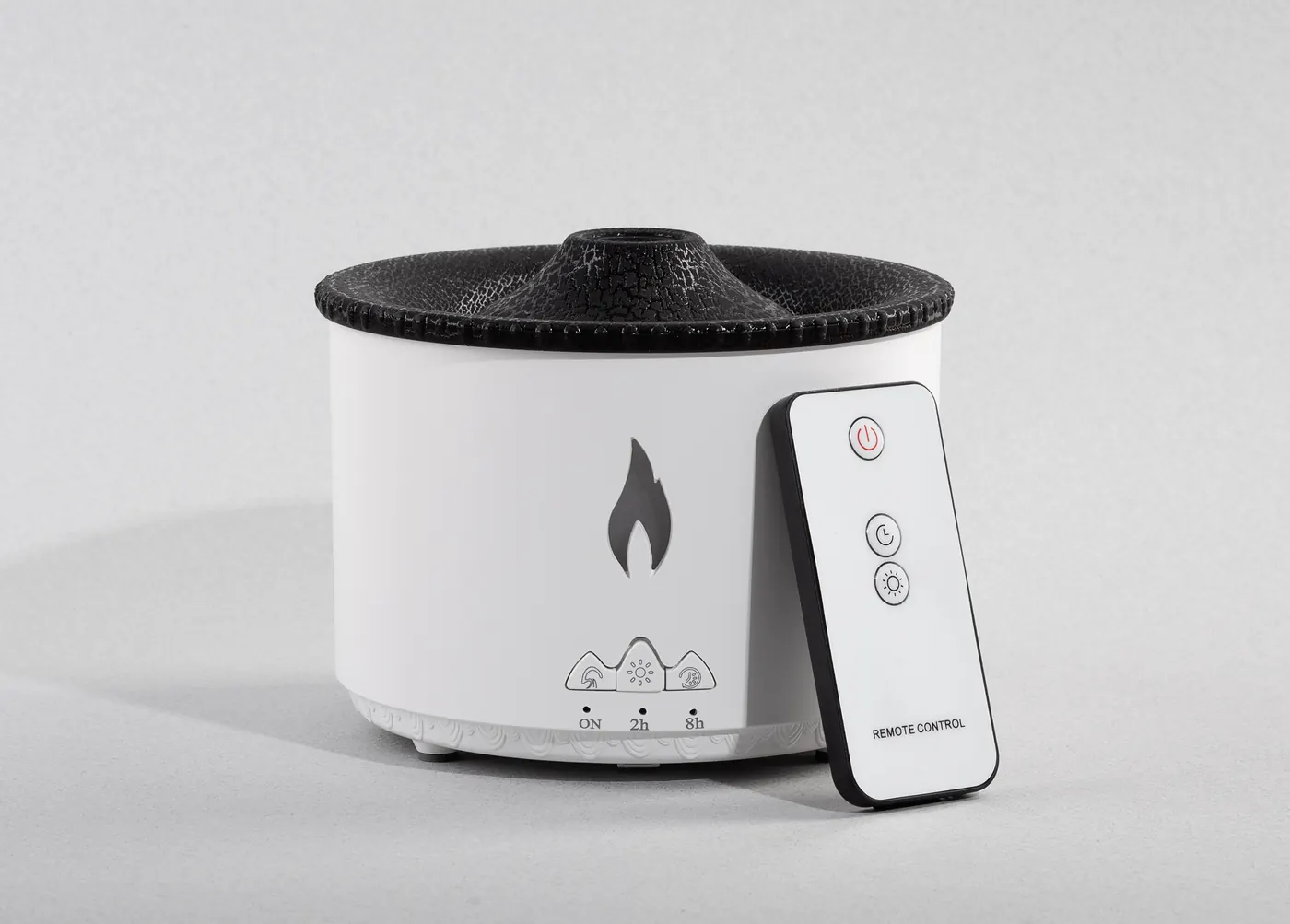 Увлажнитель воздуха "Smart Volcano"с пультом ДУ, функцией ароматерапии и интерьерной подсветкой, белый с черным