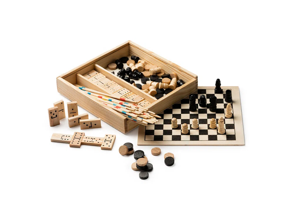 Набор GALVY из 4 игр, натуральный, черный