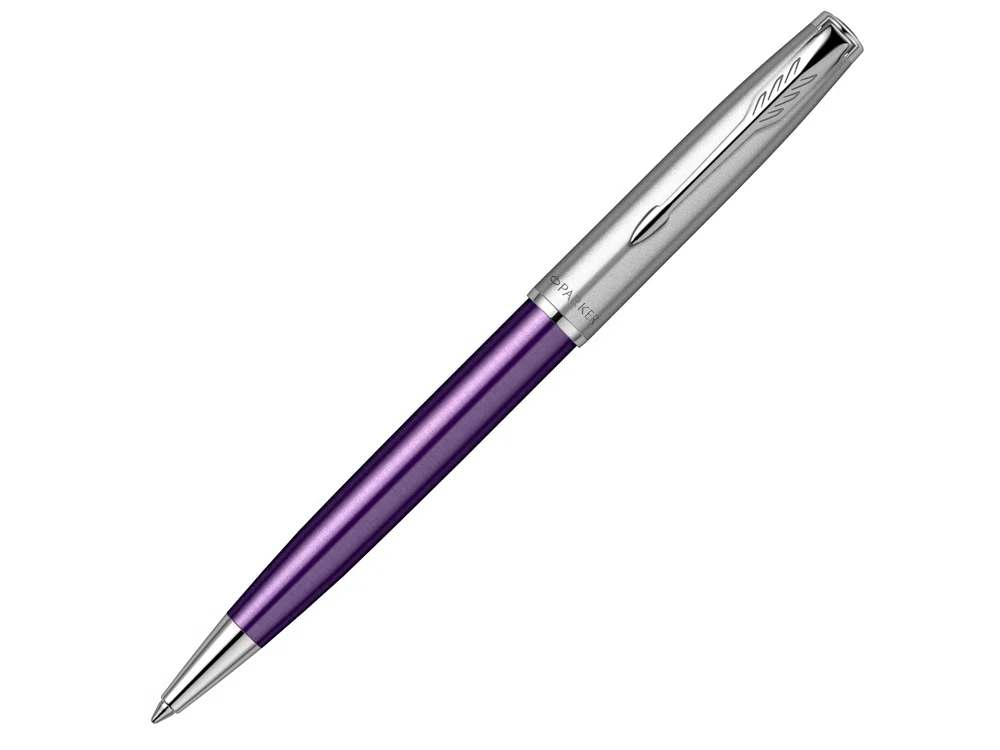 Ручка шариковая Parker Sonnet Essentials Violet SB Steel CT, серебристый, фиолетовый
