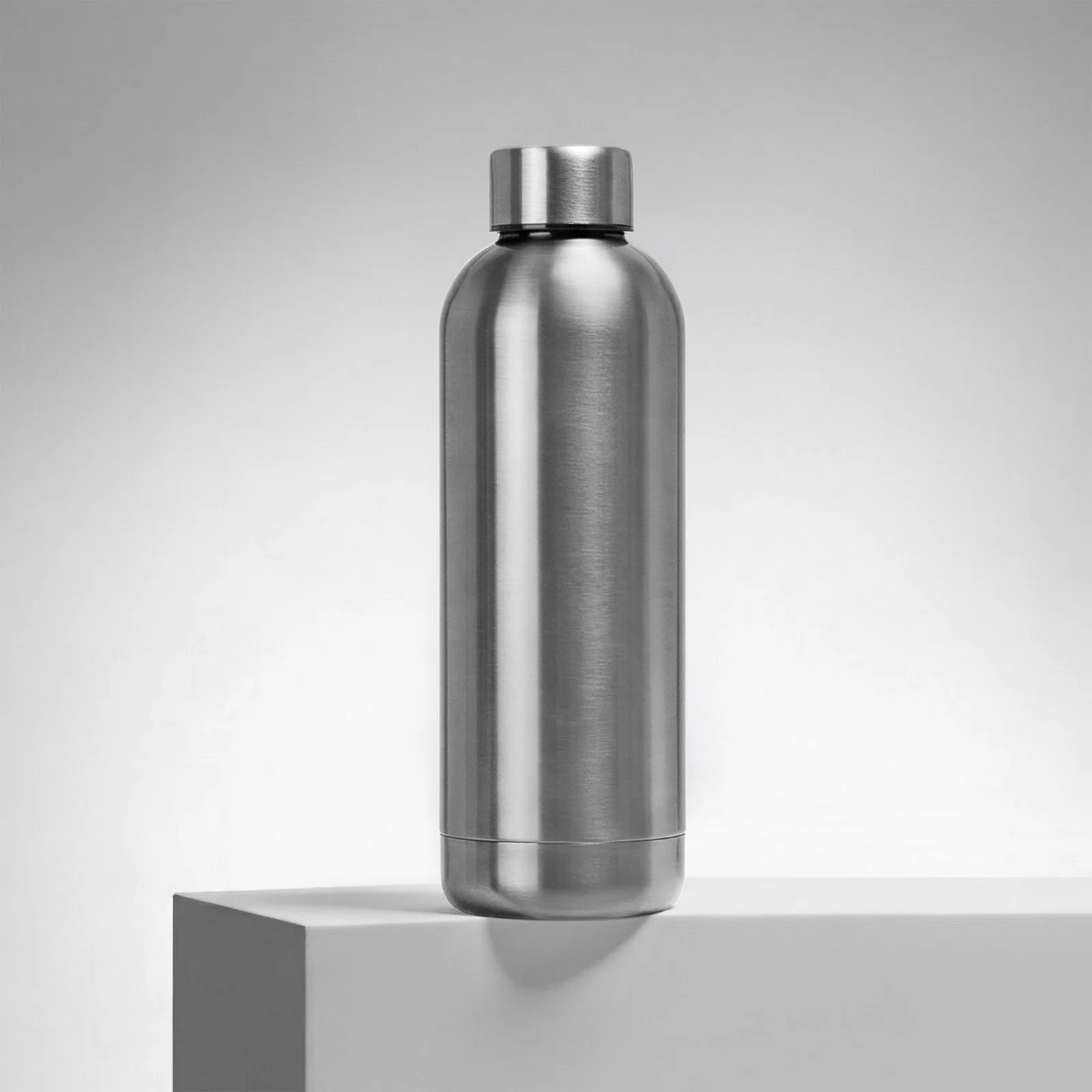 Вакуумная термобутылка с медной изоляцией Cask, тубус, 500 мл, серебристый глянцевый