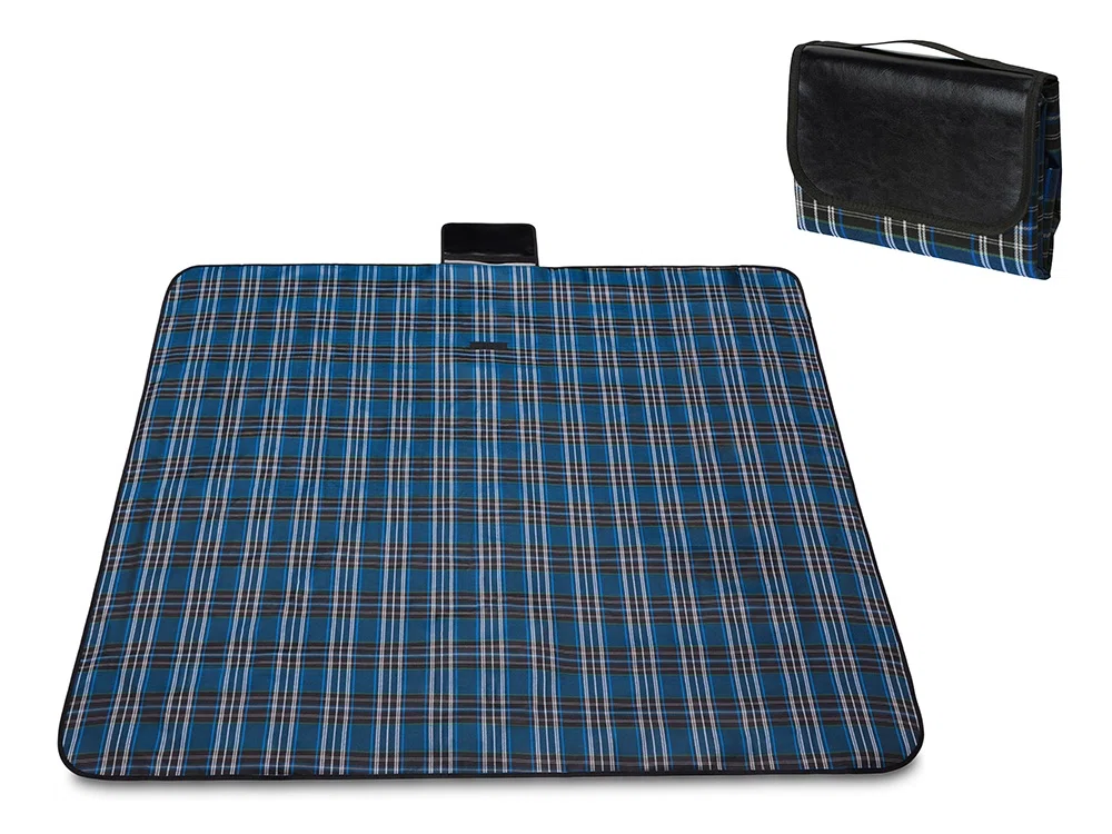 Непромокаемый плед для пикника Fabrizio, синий, черный
