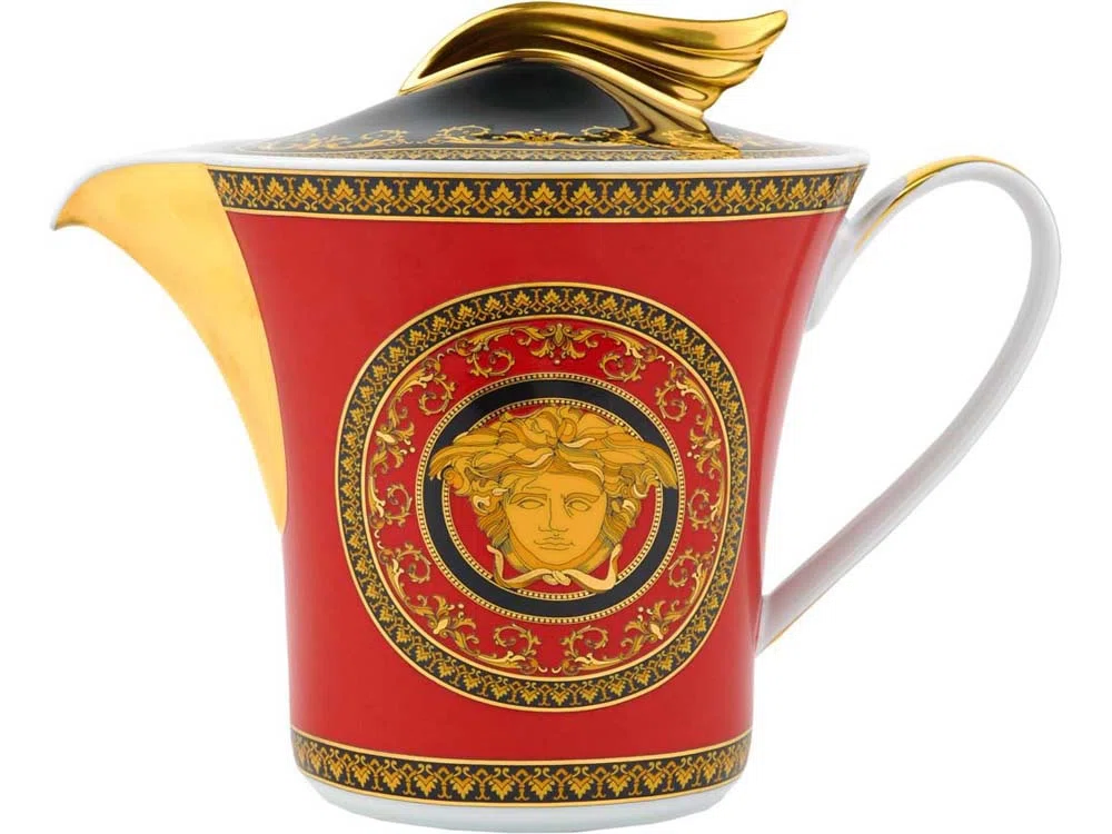 Чайник Medusa, красный/золотистый/черный