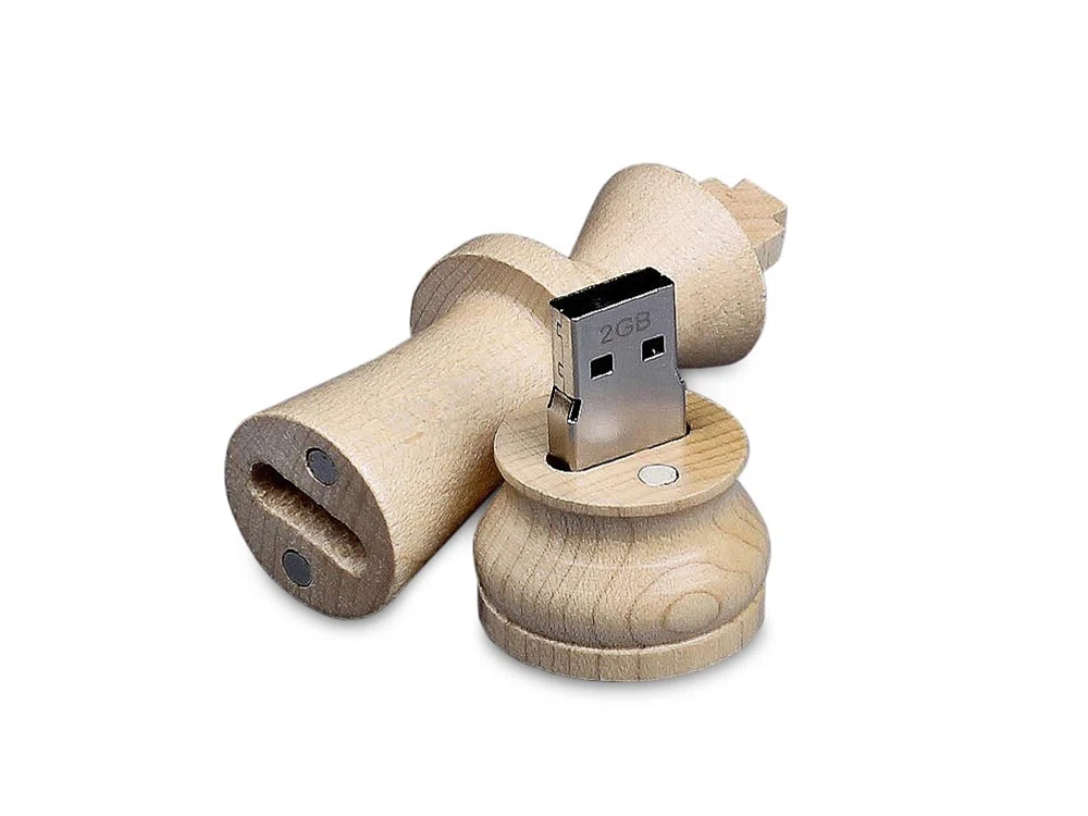 USB 2.0- флешка на 16 Гб Ферзь, натуральный