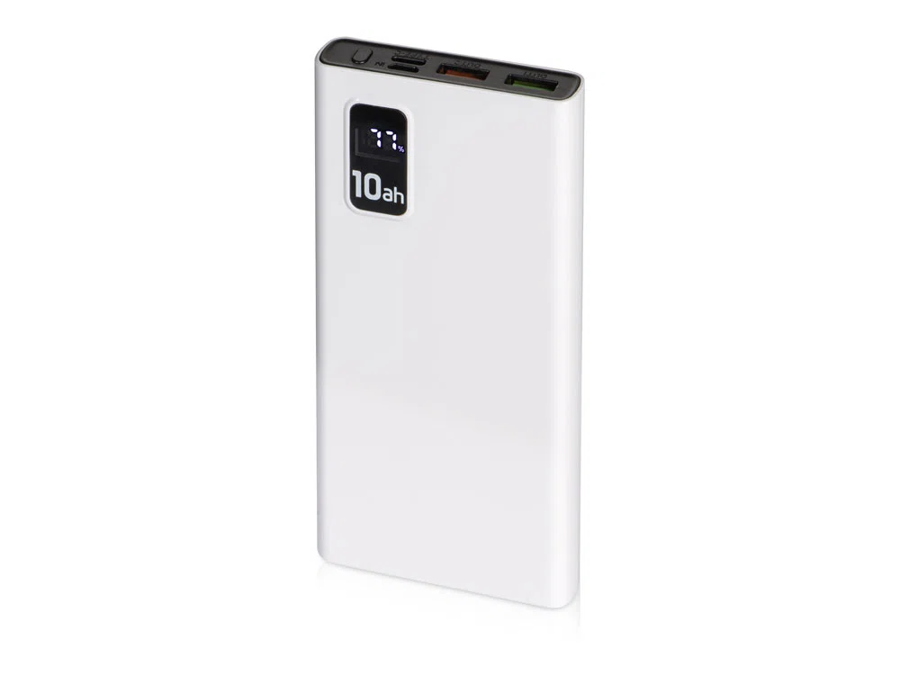 Портативный внешний аккумулятор FAST, 10000 mAh, белый
