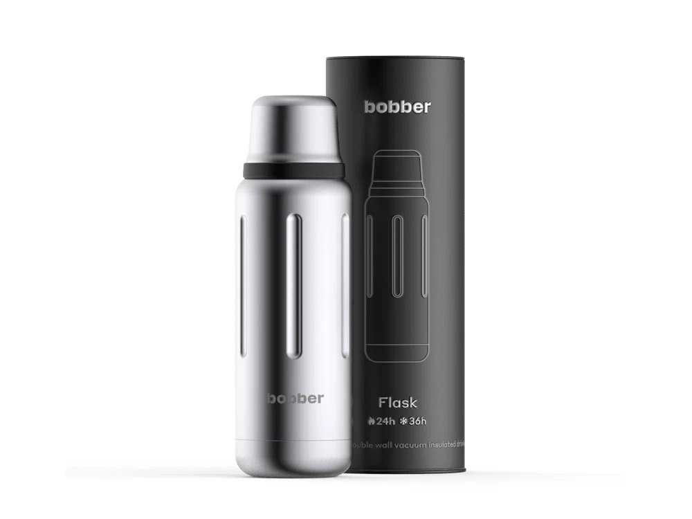 Вакуумный термос Flask, 470 мл, серебристый матовый