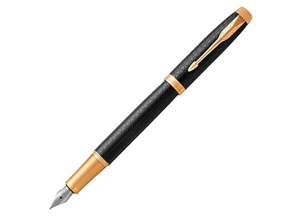 Ручка перьевая Parker IM Premium, F, черный, золотистый