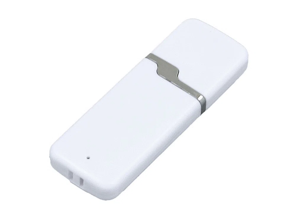 USB 2.0- флешка на 16 Гб с оригинальным колпачком, белый