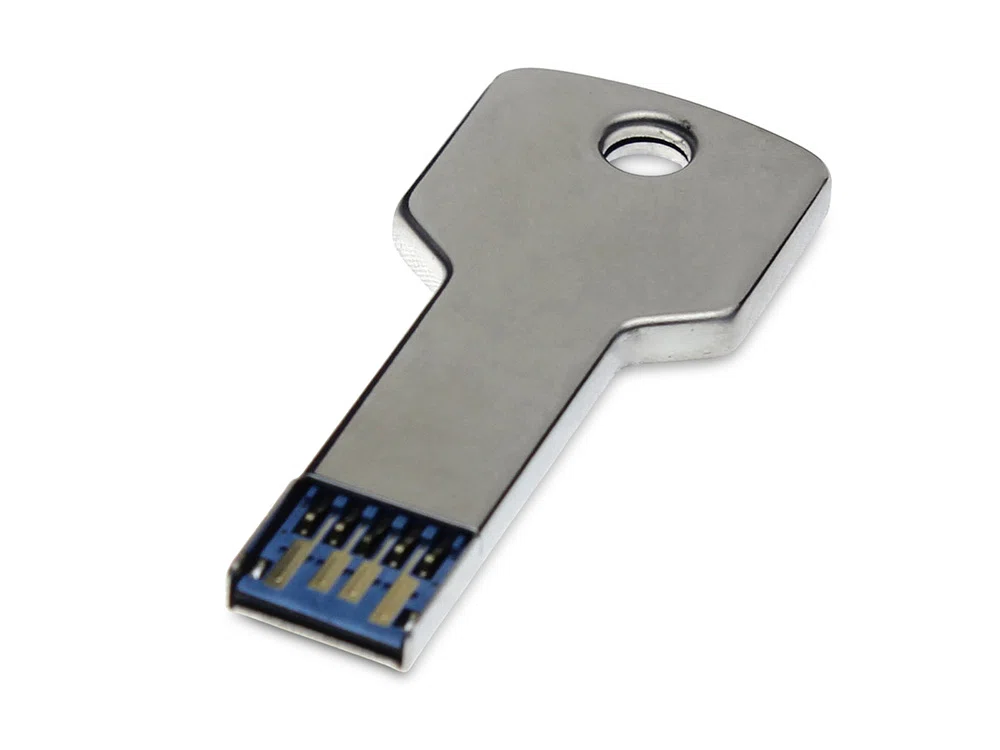 USB 3.0- флешка на 256 Гб в виде ключа, серебристый