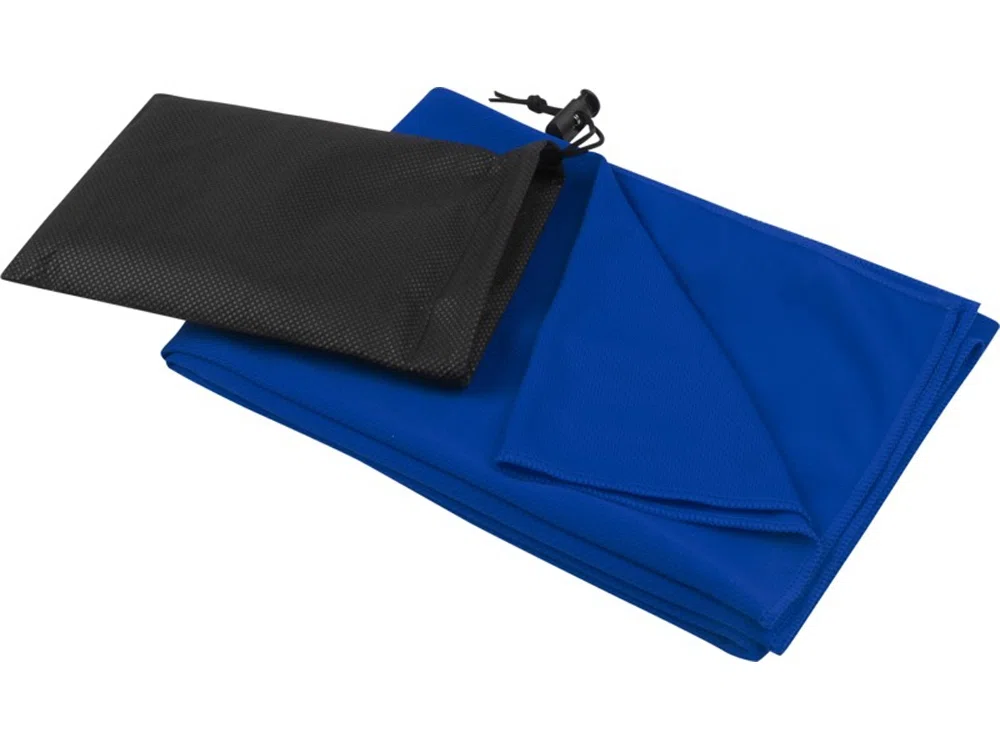 Полотенце спортивное Lucas из переработанного полиэстера, 50х100 см, ярко-синий