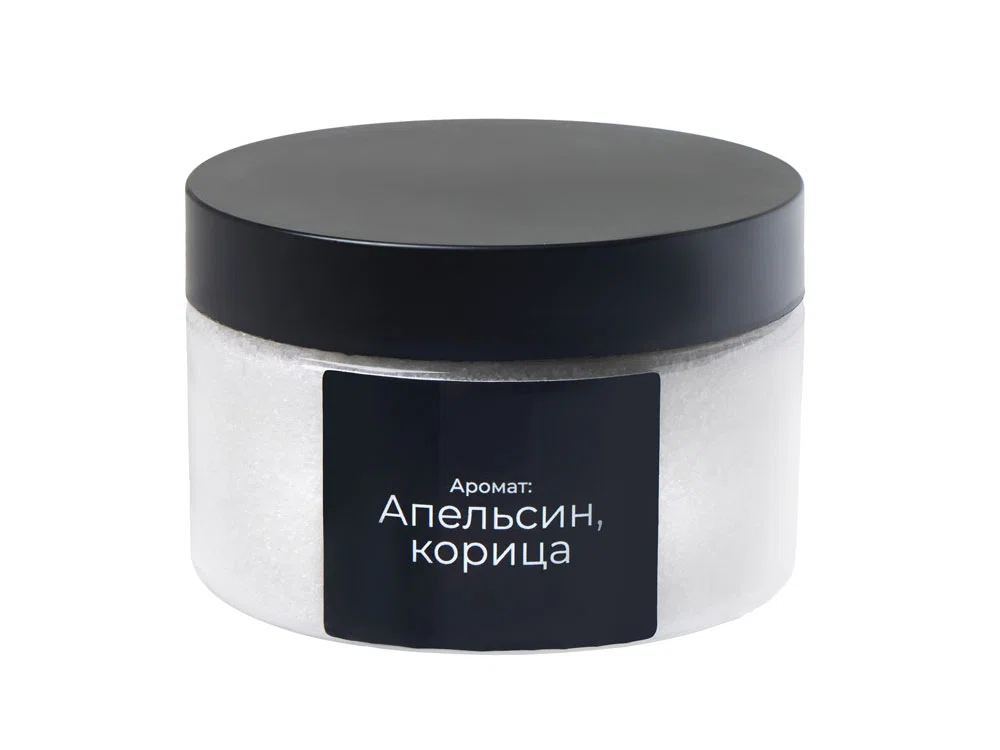 Магниевая соль для ванны с апельсином и корицей Solora, белый