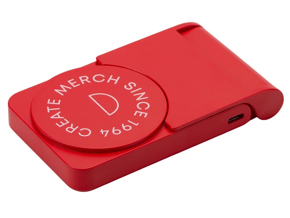 Магнитный внешний аккумулятор MagnIQ, 5000 mAh с тампопечатью, красный