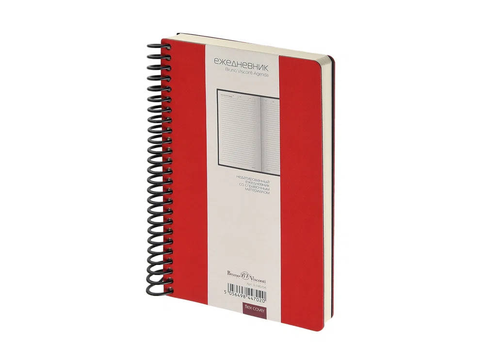 Ежедневник недатированный А5 Agenda, красный