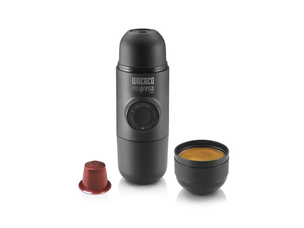 Ручная мини кофемашина Minipresso, капсульная — гастрономическое ассорти с логотипом
